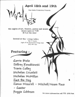 Word Acts poster from late 90s