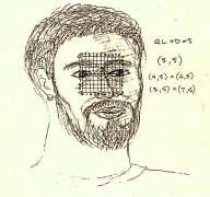 Gabriel Mitchell- Self-Portrait with Grid-2
